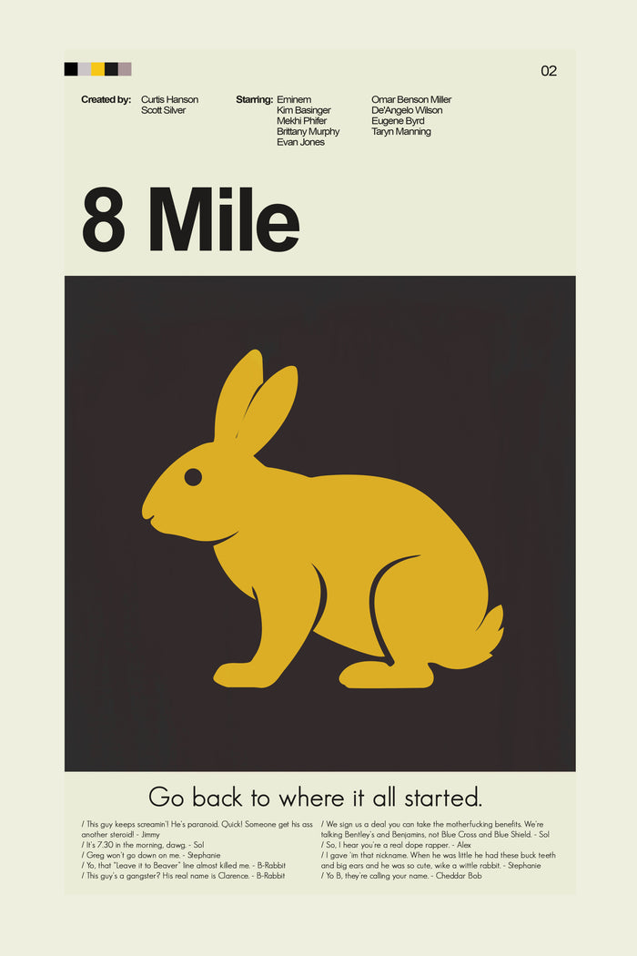 8 Mile - Rabbit | 12"x18" or 18"x24" Print only