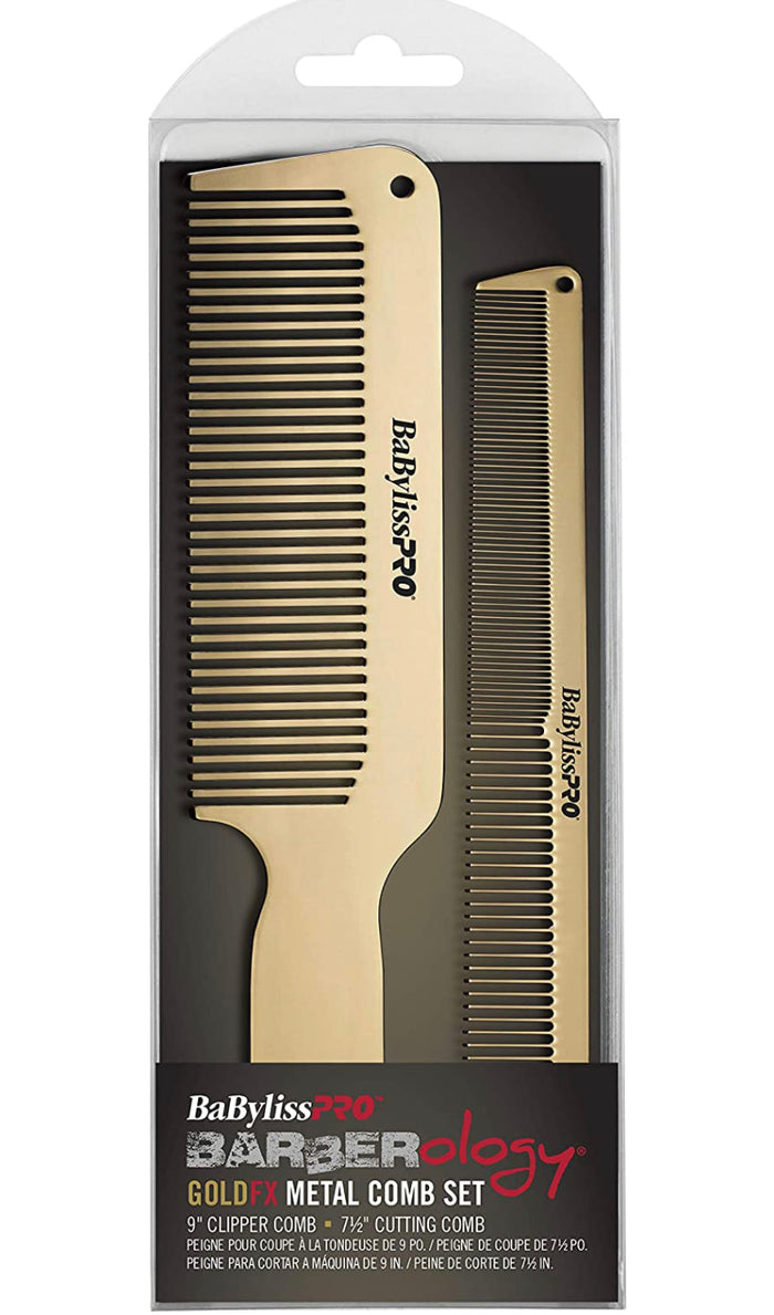 BaBylissPRO® GOLDFX Metal Comb 2-Pack Item No. BCOMBSET2G