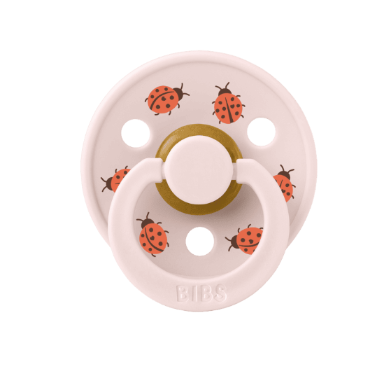 BIBS Pacifier Studio Colour 2 PACK Ladybug Latex size 2 Violet Sky Mix
