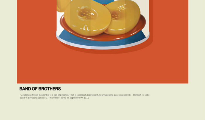 Can of Peaches Inspired by Band of Brothers - Food on Film Series 003 | 12"x16" Print only