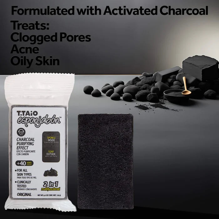 Charcoal Soap Sponge Moisturizing Effect