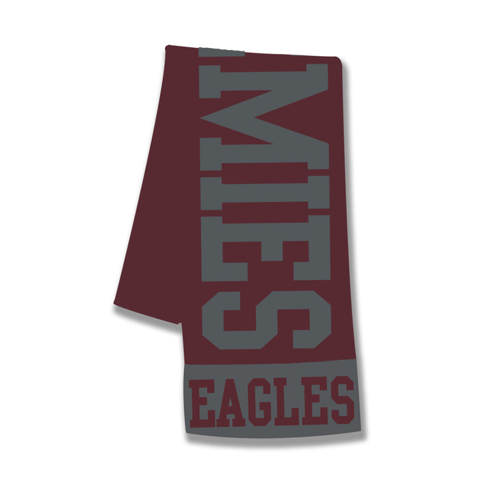 Culver Academies Knit-in Scarf - Maroon & Grey