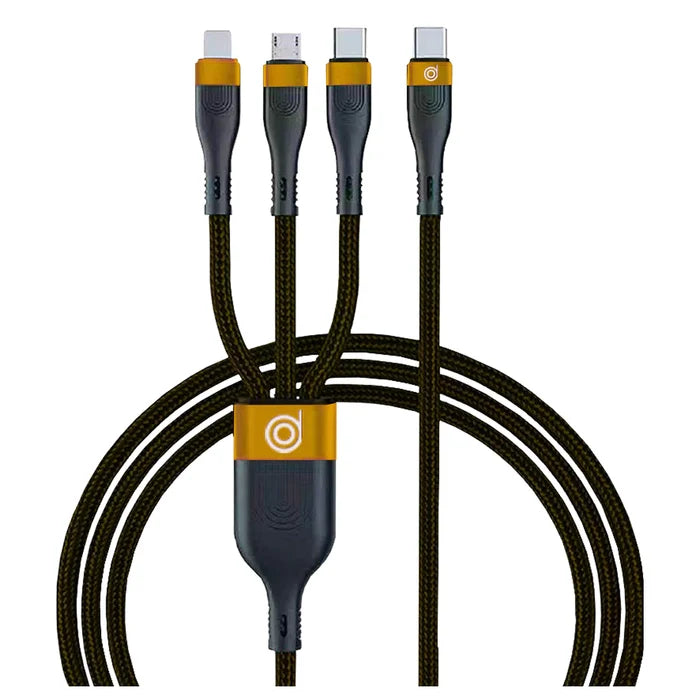 Digifon Cheetah 3-in-1 100W USB Cable (Type-C to 3 Ports) – Gold - Office R Us Lagos