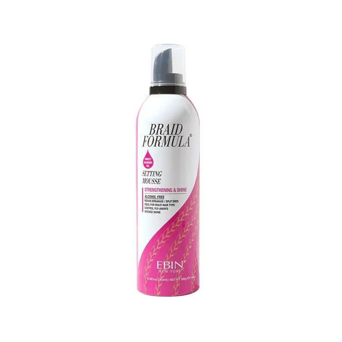 EBIN Braid Formula Setting Mousse - Sweet Almond Oil 354ml
