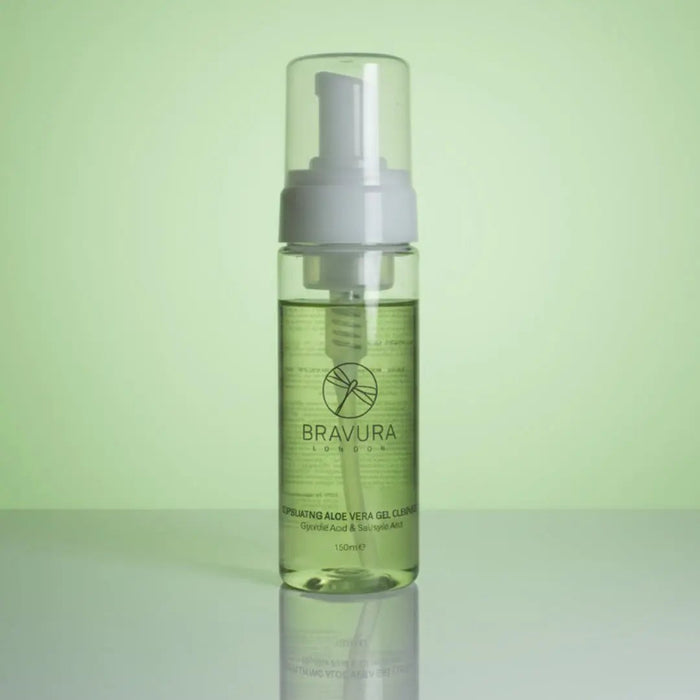Exfoliating Aloe Vera Gel Cleanser 160ml Glycolic & Salicylic Acid Bravuralondon.com