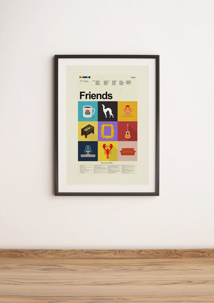 Friends Inspired Mid-Century Modern Print LARGE 18x24 | Print only
