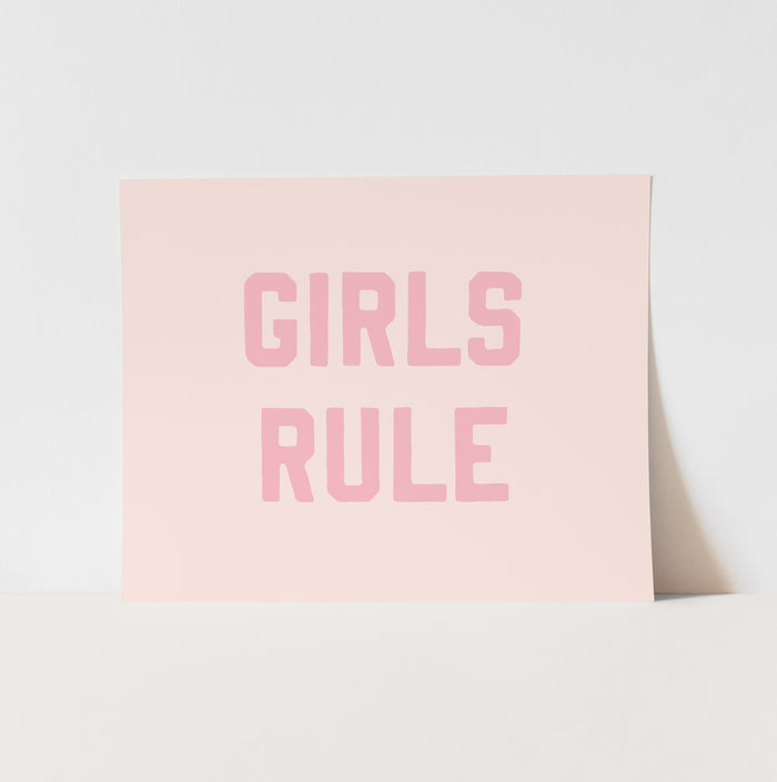 Girls Rule Art Print