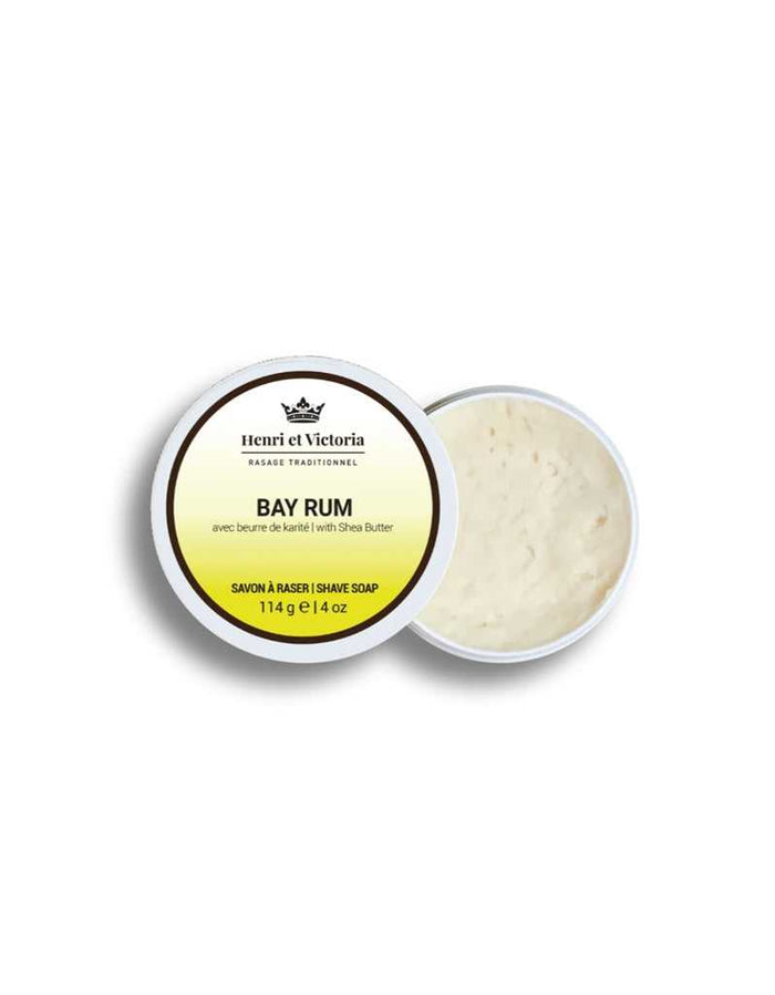 Henri Et Victoria Bay Rum Shaving Soap container