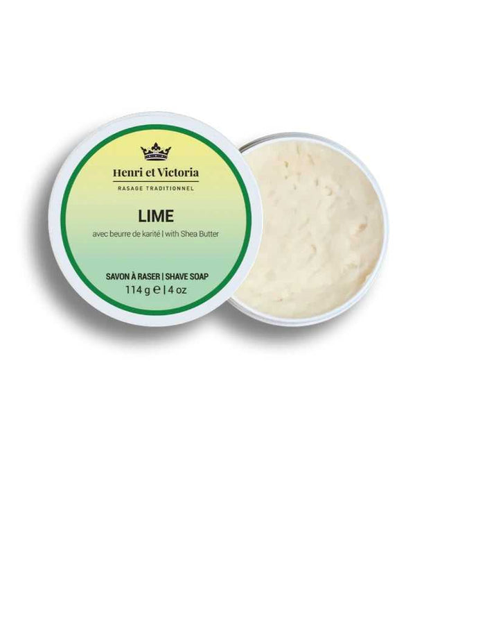 Lime shaving soap container