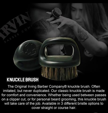 Irving Barber Company Black Horse Hair Knuckle Brush