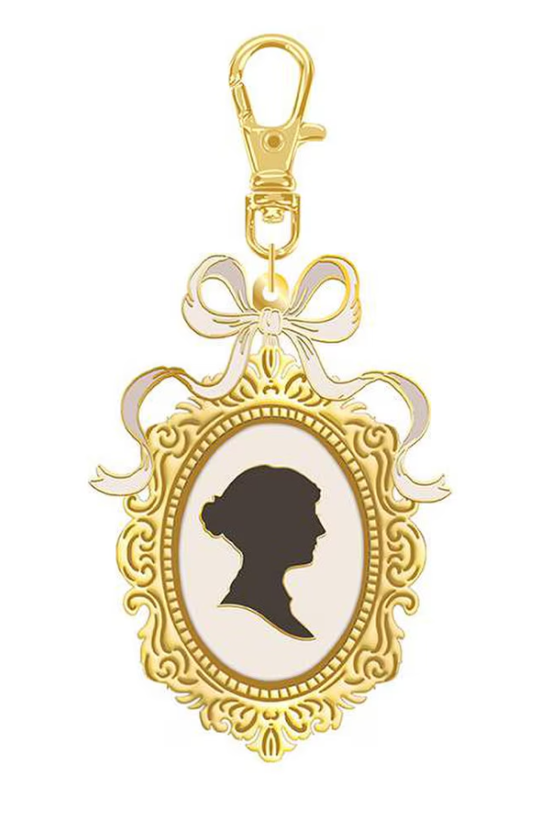 Jane Austen Silhouette Enamel Charm
