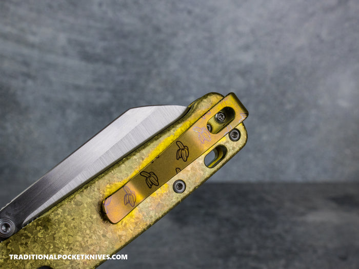LIMITED RUN: Lynch Northwest Exclusive: QSP Penguin Glyde Lock Right Handed Titanium Clip - Banana