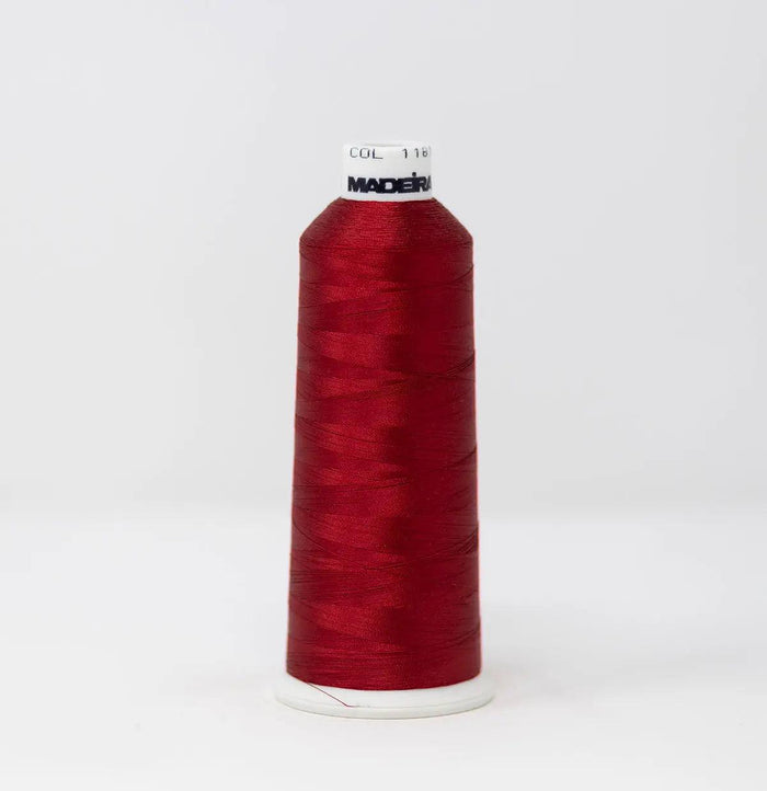 Madeira Rayon 1181 Candy Apple Red Embroidery Thread 5500 Yards