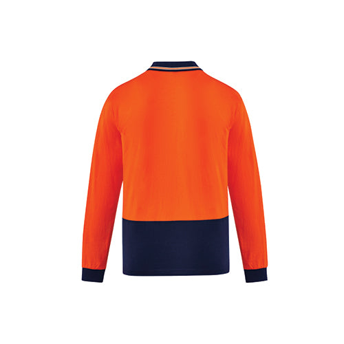 Mens Hi Vis Cotton Long Sleeve Polo | ZH430