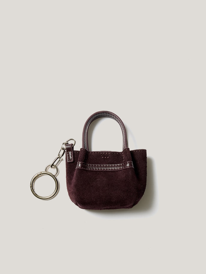 Mini Tote Bag Charm | Oxblood