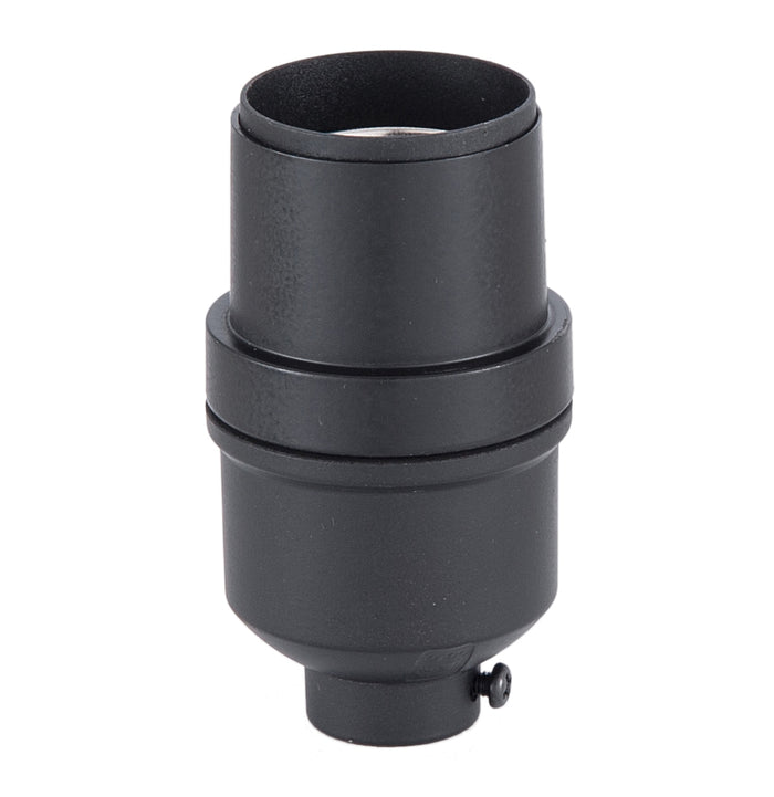 Modern Style Keyless Screw Together Socket (E26) Satin Black Finish (47729BK)
