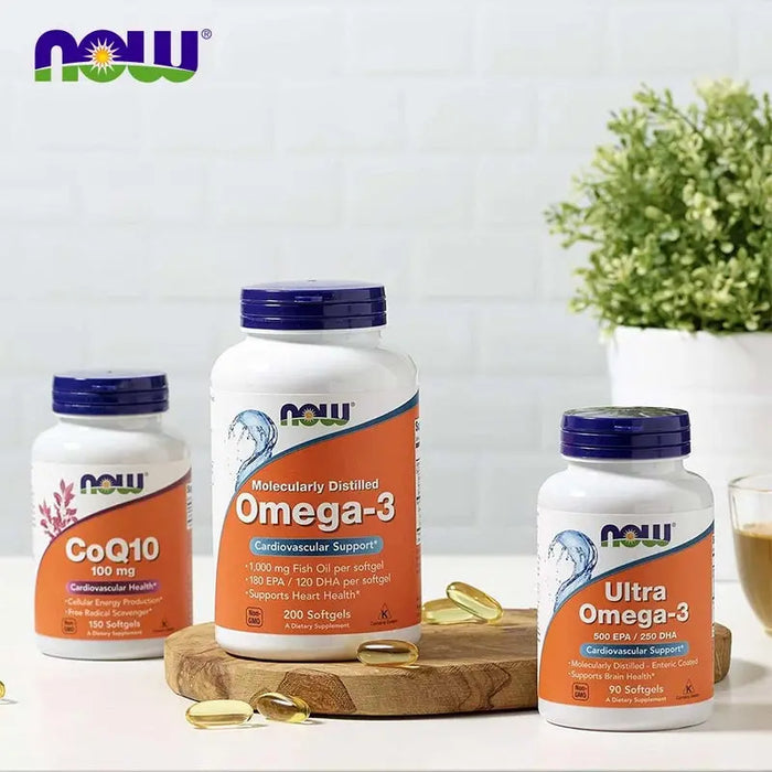 Now CoQ10 100mg Antioxidant Softgels For Heart Health & Energy, Pack of 50's Now
