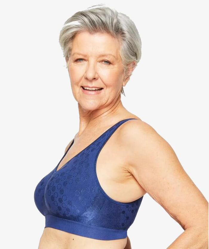 Playtex Comfort Revolution Dot Wire Free Bra - In The Navy Bras
