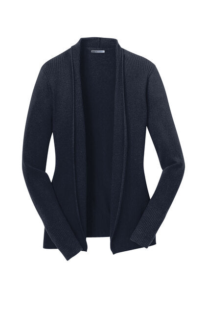 PORT AUTHORITY - NAVY WOMENS CARDIGAN SWEATER *
