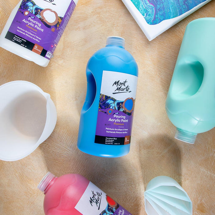 Pouring Acrylic Paint Premium 1L Bottle - Titanium White