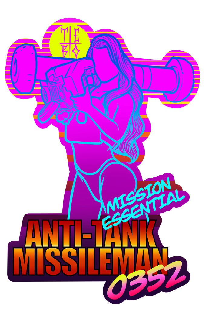 Retro Antitank Missileman Sticker