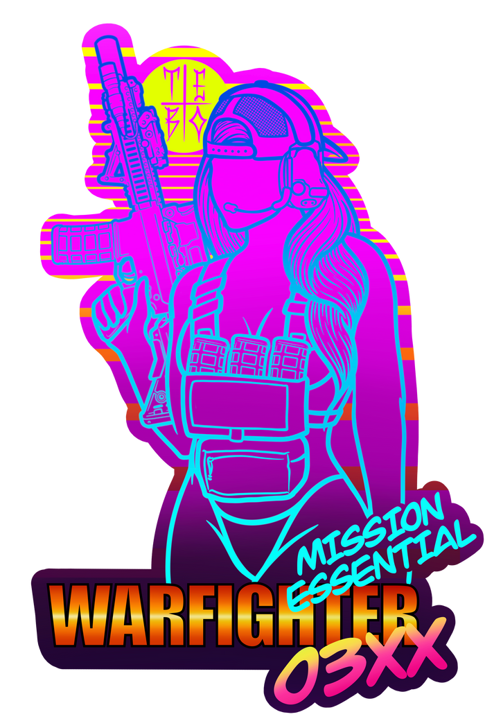 Retro Warfighter Sticker