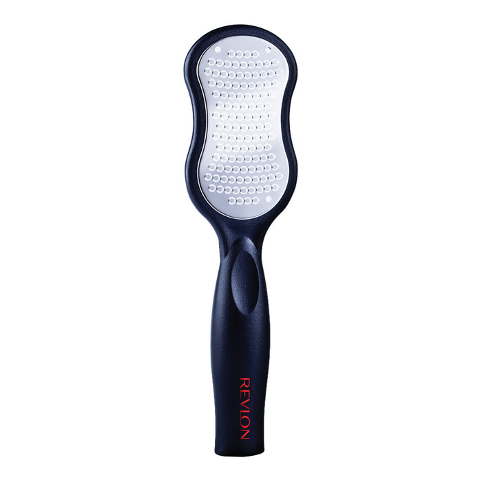 Revlon Wet/Dry Foot File with ergonomic grip and mess-free cover for callus removal and smoother feet