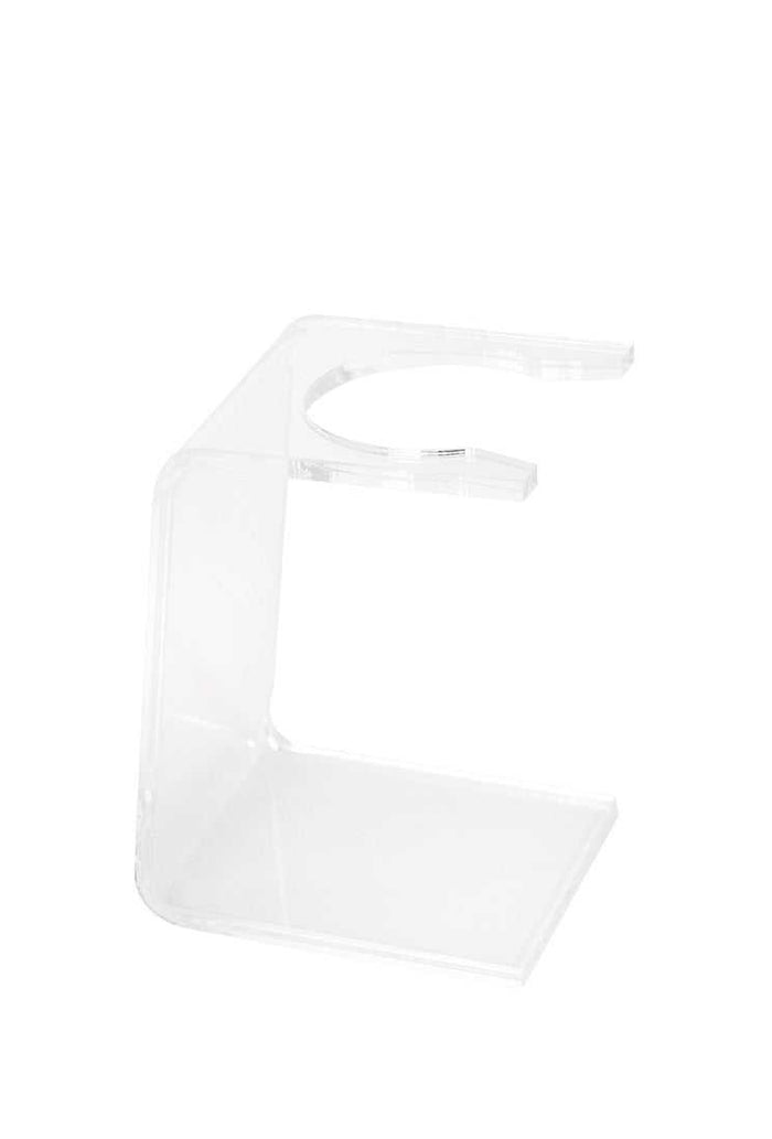 Transparent shaving brush stand