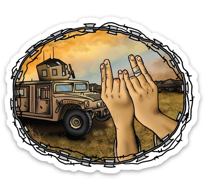 Throw Em Up Sticker