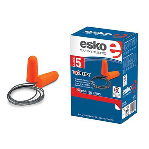 Vortex Disposable Corded Earplugs (Class 5) | Box of 100 Pairs