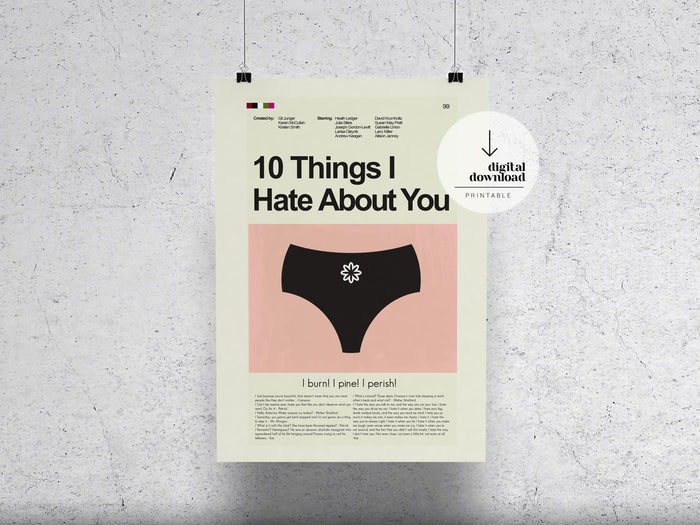 10 Things I Hate About You | DIGITAL ARTWORK DOWNLOAD