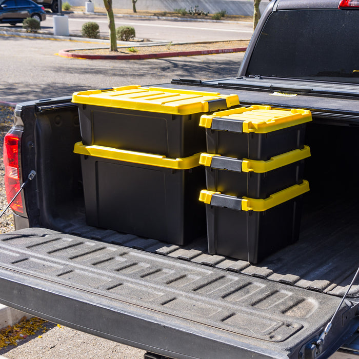 12 Gal. Plastic Storage Bins with Lids, Latching Totes, Heavy Duty Containers 3Pk - IRIS USA