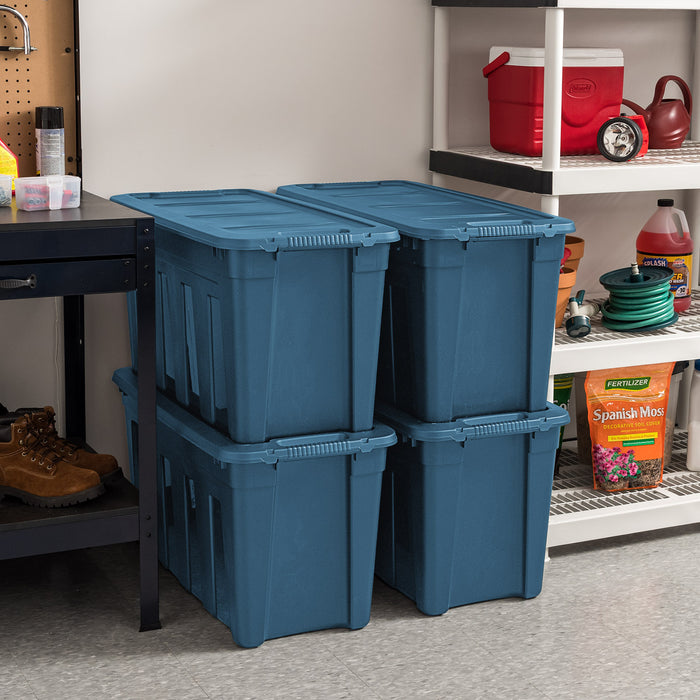 144 qt. Eco-Friendly Heavy Duty Totes for Storage with Easy-Grip Handles, 4 Pack - IRIS USA