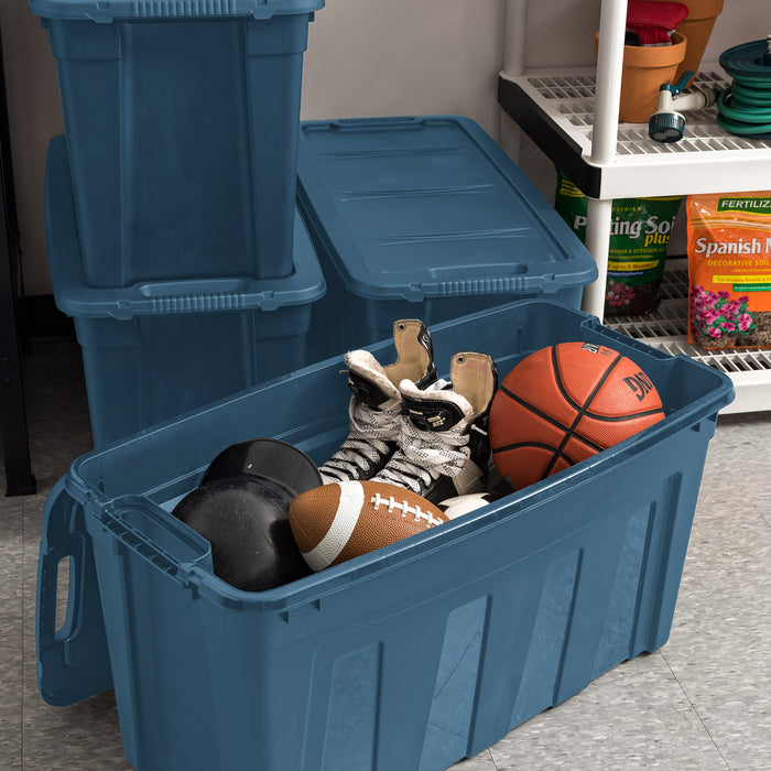 144 qt. Eco-Friendly Heavy Duty Totes for Storage with Easy-Grip Handles, 4 Pack - IRIS USA