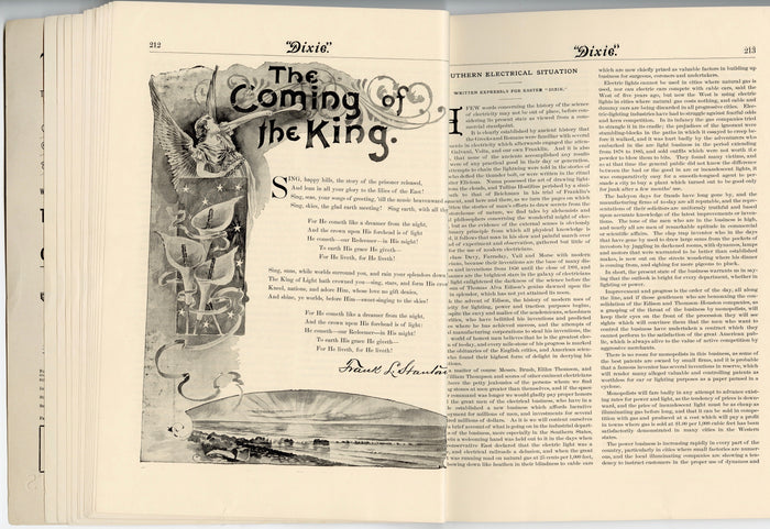 1892 Dixie Magazine, Southern Business and Industry Magazine, Easter, Industrial Drawings, Farming