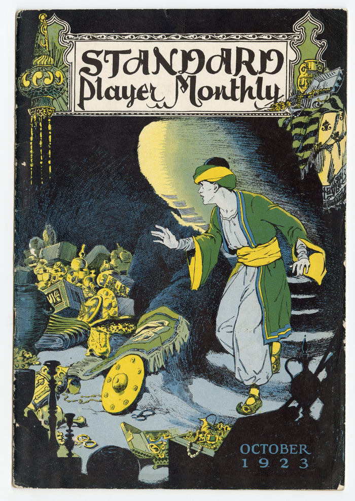 1923 Antique STANDARD PLAYER MONTHLY Promotional Piano Book, Aladdin