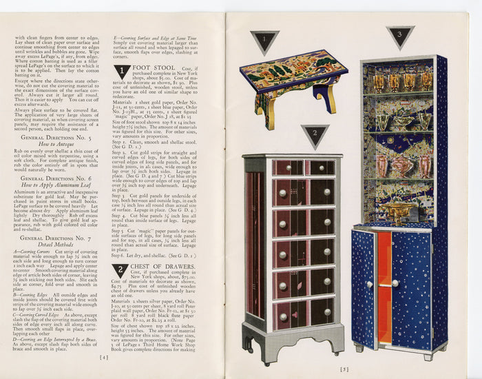 1928 Art Deco Decorating LE PAGE'S CRAFT CREATION IN THE MODERN MANNER Art Book