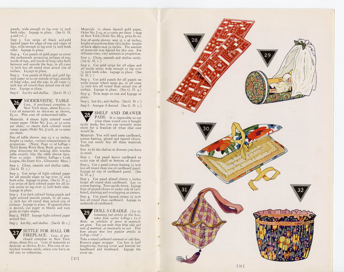 1928 Art Deco Decorating LE PAGE'S CRAFT CREATION IN THE MODERN MANNER Art Book