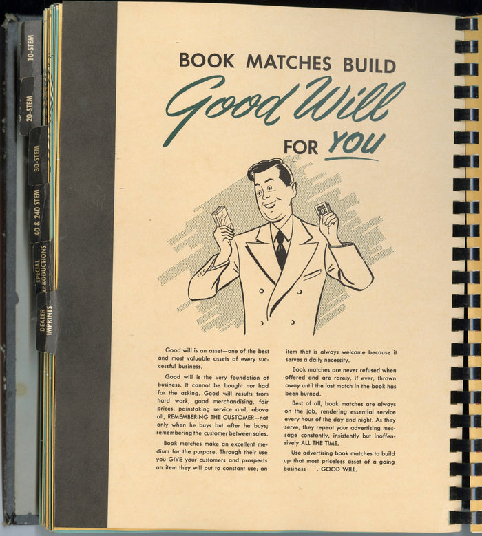 1958 MATCH Corporation of America MATCHBOOK Sample CATALOG, PDF ONLY