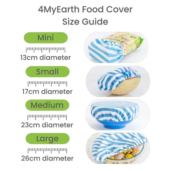 4MyEarth Reusable Cotton Food Cover - Set of 4