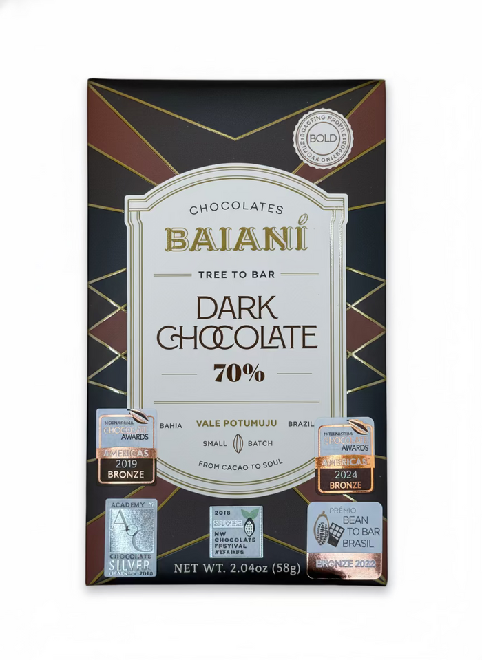 BAIANI 70% Bold Roast Trinitario Dark Chocolate