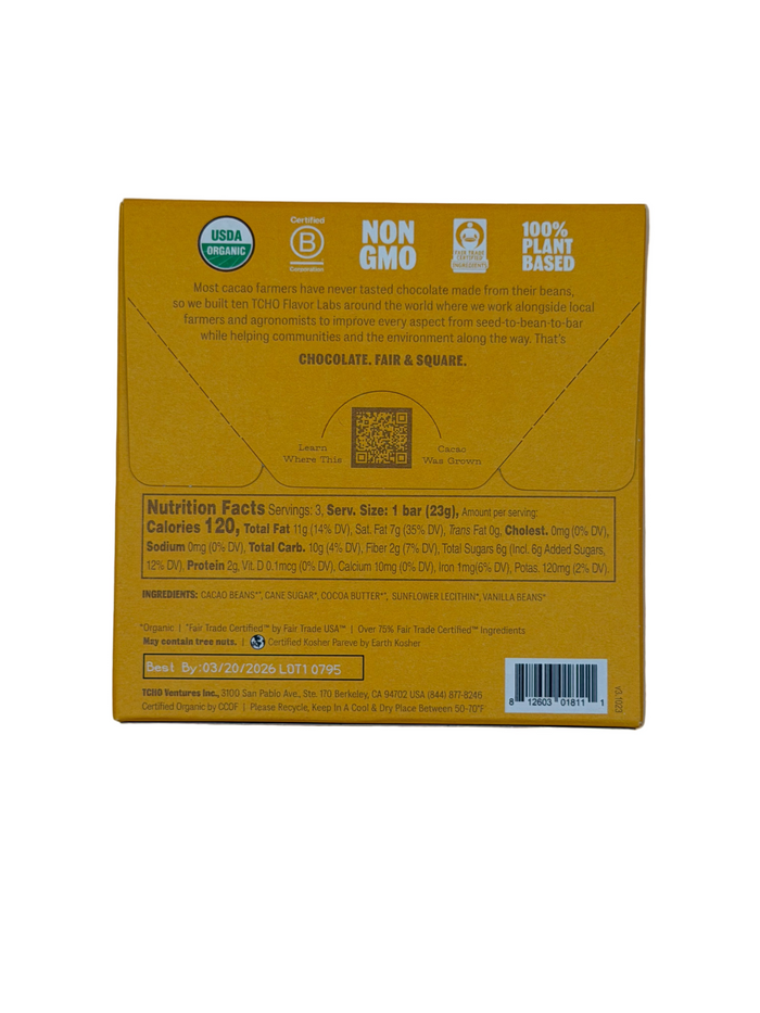TCHO 75% Holy Fudge Dark Chocolate