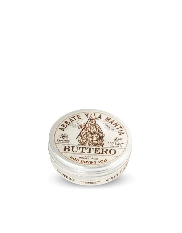 Abbate y La Mantia Buttero hard shaving soap tin for personal grooming