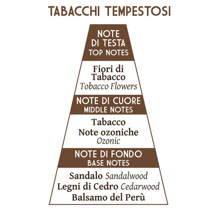 Tabacchi Tempestosi tobacco fragrance note diagram