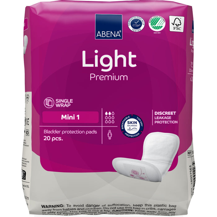 Abena Light Mini 1 Bladder Control Pad - 1000017155-Pack - LL Medico