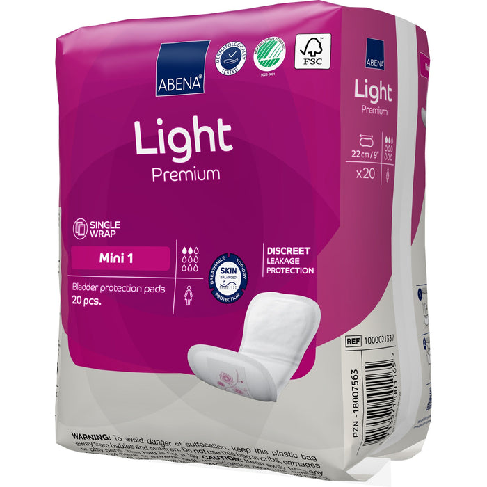 Abena Light Mini 1 Bladder Control Pad - 1000017155-Pack - LL Medico