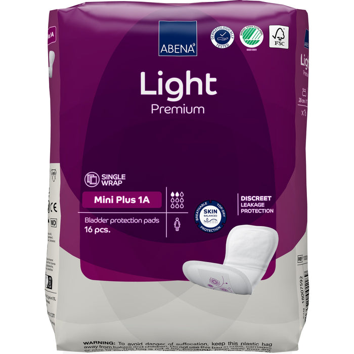 Abena Light Mini Plus 1A Bladder Control Pad - 1000017156-Pack - LL Medico