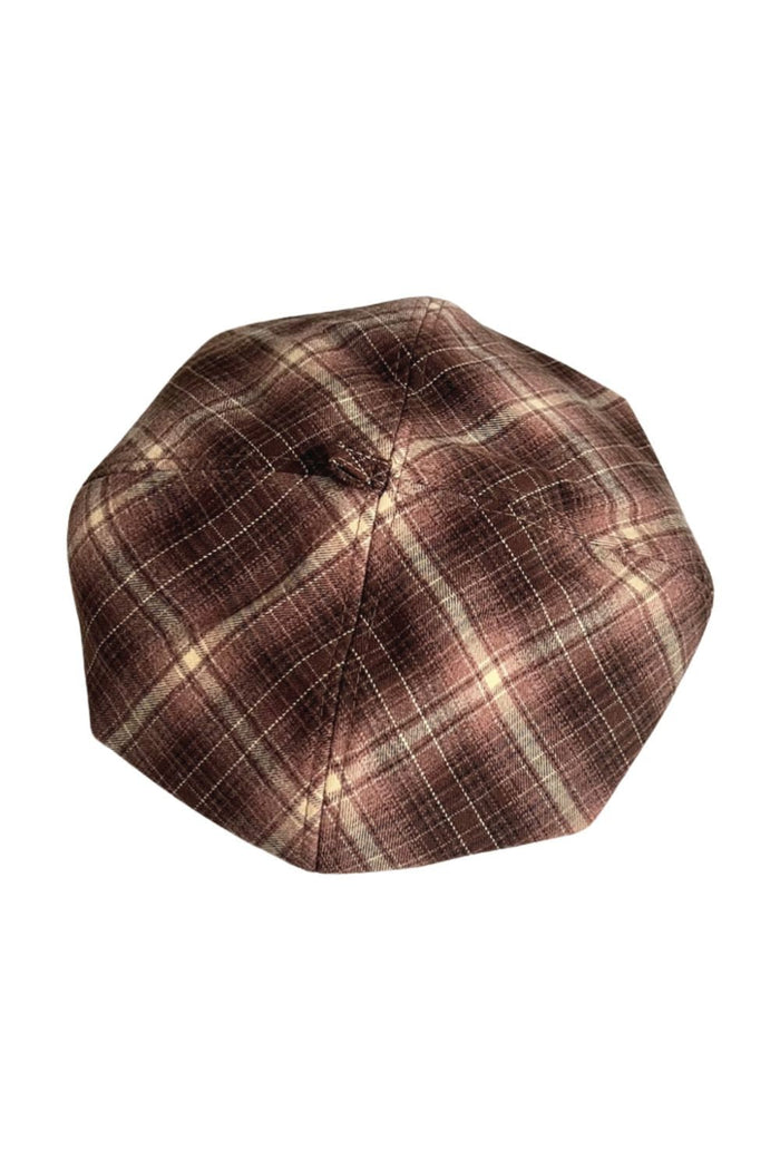 Academia Plaid Beret Hat - DAStyle