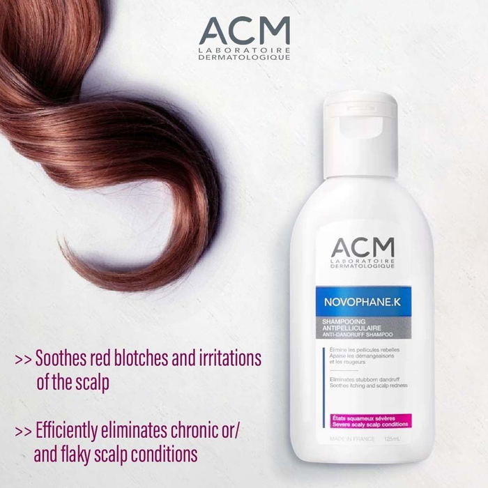 ACM Novophane K Anti-Dandruff Shampoo - 125ml, Shampoo