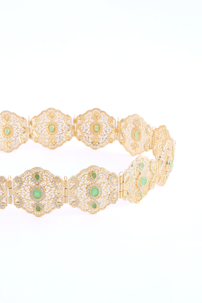 Ahri Gold/Mintgreen Belt